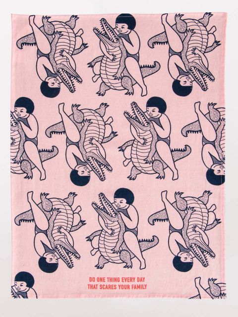 Image of Do One Thing That Scares Your Family Dish Towel